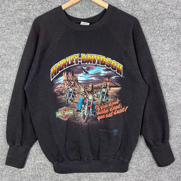 Vintage 1987 HD‎ Harley Davidson Sweatshirt Motorcycle Crewneck Graphic XL USA - Picture 1 of 10